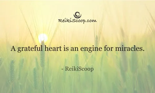 A grateful heart is an engine for miracles. - ReikiScoop
