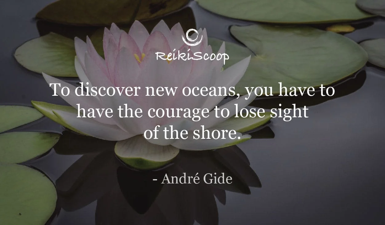 To discover new oceans, you have to have the courage to lose sight of the shore. - Andre Gide