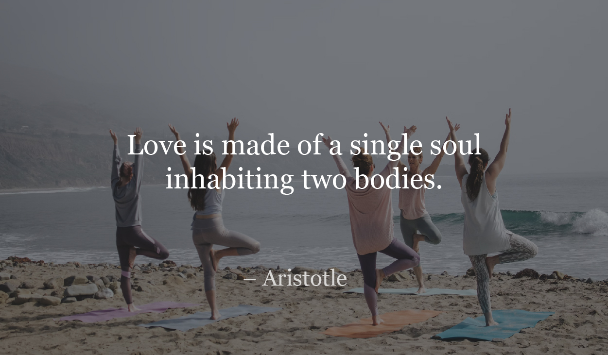 Love is made of a single soul inhabiting two bodies. - Aristotle